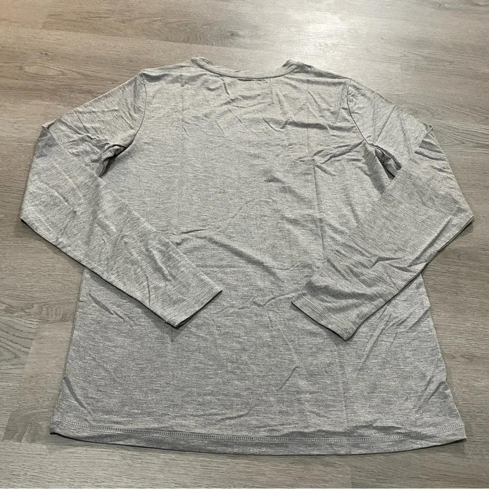 New LAKE Men’s Long Sleeve Bamboo Tee in Heather Gray XXS - Picture 3 of 9